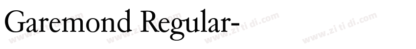 Garemond Regular字体转换